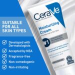 CeraVe Moisturizing Cream, Face Body Moisturizer, Normal to Dry Skin, 8 Fl Oz - Image 6