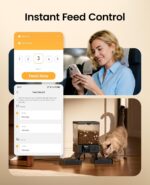oneisall Automatic Cat Feeder with 5G WiFi, Automatic Cat Food Dispenser for 2 Cats Small Pets, 20 Cups/5L Timed Dry Food Dispenser with App Control - Image 3