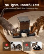 oneisall Automatic Cat Feeder with 5G WiFi, Automatic Cat Food Dispenser for 2 Cats Small Pets, 20 Cups/5L Timed Dry Food Dispenser with App Control - Image 6