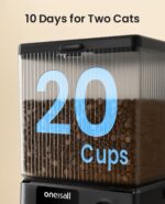 oneisall Automatic Cat Feeder with 5G WiFi, Automatic Cat Food Dispenser for 2 Cats Small Pets, 20 Cups/5L Timed Dry Food Dispenser with App Control - Image 7
