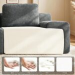 122" U Shaped Oversized Boneless Couch, Comfort Cloud Sectional Couches for Living Room, Modular Sofa High Back & Extra Deep Seat, No Assembly, Soft Chenille (Dark Grey, 122 inch-U shaped（3+2）) - Image 8