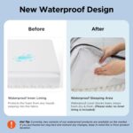 Bedsure Cooling Dog Bed Medium Size Dogs - Orthopedic Medium Dog Cat Cooling Bed Washable, Pet Couch Sofa with Waterproof Removable Cover, Pets Bed with Nonskid Bottom, Cooling Grey, 28" - Image 7