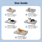 Bedsure Cooling Dog Bed Medium Size Dogs - Orthopedic Medium Dog Cat Cooling Bed Washable, Pet Couch Sofa with Waterproof Removable Cover, Pets Bed with Nonskid Bottom, Cooling Grey, 28" - Image 8