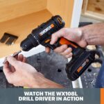 Worx 20V Cordless Drill Driver, 84pc Accessory Kit, Variable 2-Speed, 265 In-Lbs Torque, 20+1 Clutch, Lightweight, Compact, 3/8-Inch Keyless Chuck - Battery & Charger Included - Image 10