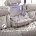 Signature Design by Ashley Boyington Contemporary Leather Match Power Reclining Sofa with USB Charging Ports, LED Lights and Adjustable Headrest, Light Gray - Image 5
