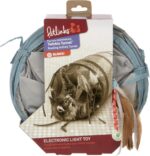 Petlinks Twinkle Tunnel Light Up Activity Tunnel with Feather Toy for Cats & Kittens, Battery Powered, Fun & Engaging Play, Encourages Exercise - Gray/Blue, One Size - Image 6