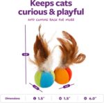 SmartyKat Flutter Balls Catnip Plush and Feather Cat Toys, Erratic Motion for Batting & Pouncing Fun for Cats & Kittens, Set of 2 - Image 4
