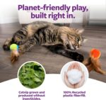 SmartyKat Flutter Balls Catnip Plush and Feather Cat Toys, Erratic Motion for Batting & Pouncing Fun for Cats & Kittens, Set of 2 - Image 6