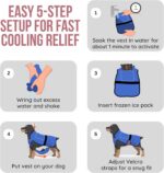 Dog Cooling Vest with Ice Pack & Cooling Collar, Blue Aqua, S | Maximum cooling support, size-matched ice packs, cooling around neck and body, UV protection, sizes to suit most dogs - Image 6