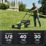 Greenworks 80V 21" Brushless Cordless (Push) Lawn Mower (75+ Compatible Tools), (2) 2.0Ah Batteries and 30 Minute Rapid Charger Included - Image 4