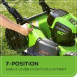 Greenworks 80V 21" Brushless Cordless (Push) Lawn Mower (75+ Compatible Tools), (2) 2.0Ah Batteries and 30 Minute Rapid Charger Included - Image 7