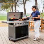 Captiva Designs 6-Burner Propane Gas BBQ Grill with Side Burner & Porcelain-Enameled Cast Iron Grate and Plate for Outdoor Barbucue Events, 52,000 BTU Output,740 SQ.IN. Cooking Area，Heavy Duty - Image 8