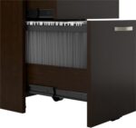 Bush Business Furniture Office in an Hour 65W L Shaped Cubicle Desk with Storage, Drawers, and Organizers in Mocha Cherry | Modern Computer Table Set with Privacy Panels for Commercial Workspace - Image 7