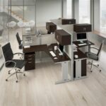 Bush Business Furniture Office in an Hour 65W L Shaped Cubicle Desk with Storage, Drawers, and Organizers in Mocha Cherry | Modern Computer Table Set with Privacy Panels for Commercial Workspace - Image 12