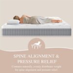 Sleepmax Queen Mattress 14 Inch - Hotel-Collection Hybrid Mattress Pain Relief - Extra Lumbar & Hip Support - Cooling Gel Bed in a Box Spine Alignment - CertiPUR-US, Fiberglass-Free, 365-Night Trial - Image 6