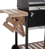 Royal Gourmet CD1824M 24-Inch Charcoal Grill, BBQ Smoker with Handle and Folding Table, Perfect for Outdoor Patio, Garden and Backyard Grilling, Black, Medium - Image 6