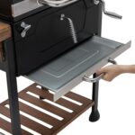 Royal Gourmet CD1824M 24-Inch Charcoal Grill, BBQ Smoker with Handle and Folding Table, Perfect for Outdoor Patio, Garden and Backyard Grilling, Black, Medium - Image 8