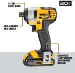 DEWALT 20V MAX Power Tools, 9 Cordless Tool Combo, Impact and Drill Driver, Oscillating Tool, Grinder,Circular and Reciprocating Saw,Right Angle Drill,Speaker,LED Light, 2 Batteries,Charger (DCK940D2) - Image 4