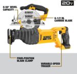 DEWALT 20V MAX Power Tools, 9 Cordless Tool Combo, Impact and Drill Driver, Oscillating Tool, Grinder,Circular and Reciprocating Saw,Right Angle Drill,Speaker,LED Light, 2 Batteries,Charger (DCK940D2) - Image 8