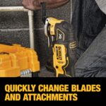 DEWALT 20V MAX Power Tools, 9 Cordless Tool Combo, Impact and Drill Driver, Oscillating Tool, Grinder,Circular and Reciprocating Saw,Right Angle Drill,Speaker,LED Light, 2 Batteries,Charger (DCK940D2) - Image 14