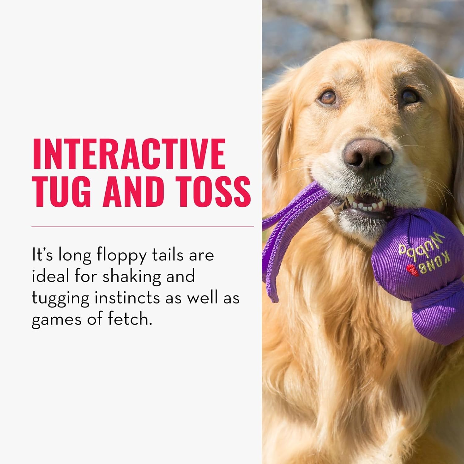 KONG Wubba - Dog Toy for Tug of War & Fetch - Dog Supplies for Puppy & Dog Playtime - Outdoor & Indoor Dog Toy - for XL Dogs - Randomly Provided Color - Image 4
