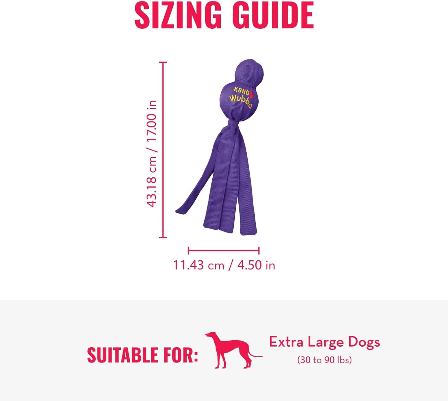 KONG Wubba - Dog Toy for Tug of War & Fetch - Dog Supplies for Puppy & Dog Playtime - Outdoor & Indoor Dog Toy - for XL Dogs - Randomly Provided Color - Image 5