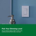 Lutron Diva LED+ Dimmer Light Switch for Dimmable LED, Halogen, and Incandescent Bulbs, 150 Watt, Single-Pole or 3-Way, DVCL-153P-WH-6, White, 6 Pack - Image 6