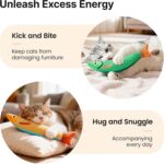 Potaroma Cat Toys Saury Fish, 3 Pack, Catnip Crinkle Sound, Soft and Durable, Interactive Kitten Kicker for Indoor Kitty Exercise 9.4 Inches for All Breeds - Image 7