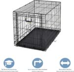 MidWest Homes for Pets Intermediate Ovation Single Door Folding Dog Crate, 36-Inches, Space-Saving Patented Up & Away Door, Leak-Proof Pan, Divider Panel, Black - Image 3