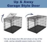 MidWest Homes for Pets Intermediate Ovation Single Door Folding Dog Crate, 36-Inches, Space-Saving Patented Up & Away Door, Leak-Proof Pan, Divider Panel, Black - Image 4