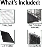 MidWest Homes for Pets Intermediate Ovation Single Door Folding Dog Crate, 36-Inches, Space-Saving Patented Up & Away Door, Leak-Proof Pan, Divider Panel, Black - Image 5