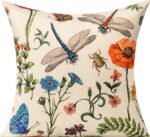 All Smiles Outdoor Patio Throw Pillow Covers 18x18 Set of 4 Spring Summer Garden Flowers Farmhouse Décor Outside Furniture Bench Chair Decorative Cushion Cases for Swing Deep Seat Bed Couch Sofa - Image 3