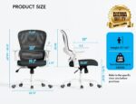 TRALT Office Chair - Ergonomic Office Chair with Back Support, Home Office Desk Chairs, 330lbs Wide Seat Big and Tall Office Chairs, Comfy Desk Chair for Work, Study, Office, Gaming (White Black) - Image 3