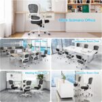 TRALT Office Chair - Ergonomic Office Chair with Back Support, Home Office Desk Chairs, 330lbs Wide Seat Big and Tall Office Chairs, Comfy Desk Chair for Work, Study, Office, Gaming (White Black) - Image 4