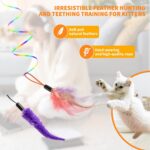 Interactive Cat Toys for Indoor Cats,Automatic Hanging Electric Cat Teaser,USB-Rechargeable,Enrichment Chase,Flying Bird Feather Mouse Wand,Safe Self Play for Bored Multi Cats Households - Image 5