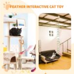 Interactive Cat Toys for Indoor Cats,Automatic Hanging Electric Cat Teaser,USB-Rechargeable,Enrichment Chase,Flying Bird Feather Mouse Wand,Safe Self Play for Bored Multi Cats Households - Image 9