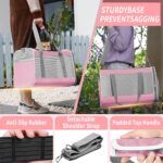 GAPZER Cat Carrier 20lbs Top Open/Soft Sided Small Pet Dog Travel Carrying Crate/Collapsible Puppy Transport Carry Bag/Sturdy Pet Cages Chihuahuas Mini Dog 10lbs Pink - Image 5