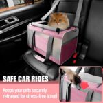 GAPZER Cat Carrier 20lbs Top Open/Soft Sided Small Pet Dog Travel Carrying Crate/Collapsible Puppy Transport Carry Bag/Sturdy Pet Cages Chihuahuas Mini Dog 10lbs Pink - Image 6