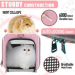GAPZER Cat Carrier 20lbs Top Open/Soft Sided Small Pet Dog Travel Carrying Crate/Collapsible Puppy Transport Carry Bag/Sturdy Pet Cages Chihuahuas Mini Dog 10lbs Pink - Image 7