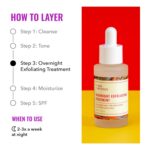 Good Molecules Overnight Exfoliating Treatment - Face Exfoliator with AHA & BHA Lightweight Formula - Pore Minimizer, Facial Skin Care with Glycolic & Salicylic Acid - Image 5
