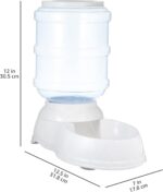 Amazon Basics Gravity Pet Food Feeder for Dogs and Cats, Easy to Clean, Easy to Fill, Removable Lid, 6-Pound Capacity, Small, Gray - Image 6