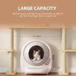 Cat Tree for Automatic Litter Box, 60Inch Large Cat Tower for Heavy Cats up to 22lbs, Solid Wood Cat Shelf with Condo, Space-Saving for Indoor Multi-Pet Households, Stops Furniture Scratching - Image 6