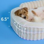 LE SURE Cute Dog Bed Medium Size Dog, Orthopedic Waterproof Medium Pet Beds with Sides, High Back Non-Slip Bottom and Egg-Crate Foam Pet Couch Sofa with Washable Removable Cover, Beige - Image 3