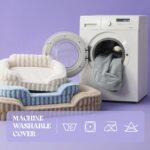 LE SURE Cute Dog Bed Medium Size Dog, Orthopedic Waterproof Medium Pet Beds with Sides, High Back Non-Slip Bottom and Egg-Crate Foam Pet Couch Sofa with Washable Removable Cover, Beige - Image 8