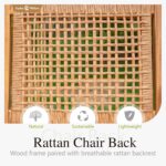 Sophia & William Outdoor Dining Set, Patio Furniture Set with Table and Chairs Set Wooden, Rattan Furniture Set of 8 Chairs and 1 Acacia Wood Rectangular Table for Yard, Garden, Porch and Poolside - Image 4