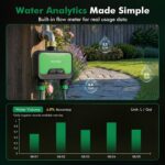RESTMO Smart WiFi Water Timer for Garden Hose, 2 Zone Sprinkler Timer with APP Control & Brass Inlet, Rain Delay/Manual/Automatic Watering System, Quantity or Timed Irrigation Modes for Misting, Lawn - Image 5