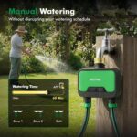 RESTMO Smart WiFi Water Timer for Garden Hose, 2 Zone Sprinkler Timer with APP Control & Brass Inlet, Rain Delay/Manual/Automatic Watering System, Quantity or Timed Irrigation Modes for Misting, Lawn - Image 7