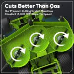 Greenworks 80V 60' Riding Lawn Mower (5.12 Acre, 41 HP Gas Equivalent, 4 MPH, Rear Dump Bed), (2) 16.0Ah + (4) 8.0Ah Batteries (5,120 Wh Max) + Turbo Wall Charger - Image 6