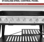 Royal Gourmet 8-Burner Gas Grill, 104,000 BTU Liquid Propane Grill, Independently Controlled Dual Systems, Outdoor Party or Backyard BBQ, Black - Image 7