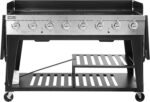 Royal Gourmet 8-Burner Gas Grill, 104,000 BTU Liquid Propane Grill, Independently Controlled Dual Systems, Outdoor Party or Backyard BBQ, Black - Image 11